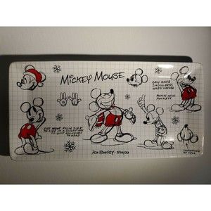 Gift Disney Mickey Mouse Anniversary Sketchbook Christmas Platter Serving Tray